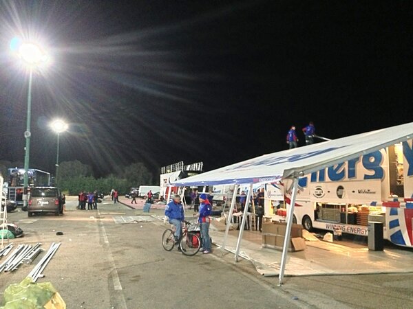 Hard working in the paddock now: all the stuff into trailers/van #PaddockInsider #WSKMasterSeries #karting