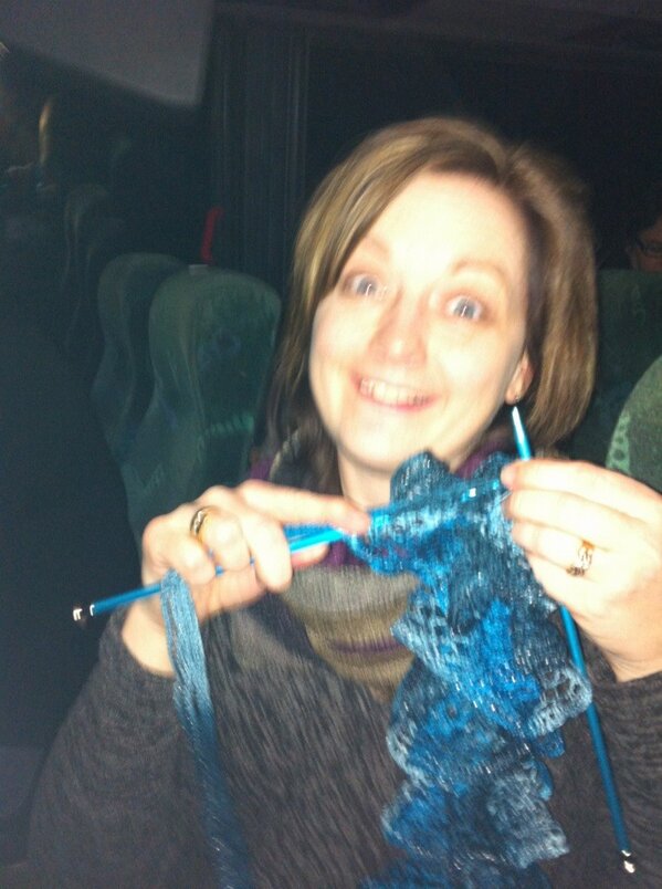 Team Energ*ice completes a successful weekend in Tisdale and one happy grandma gets some knitting done on the bus ride