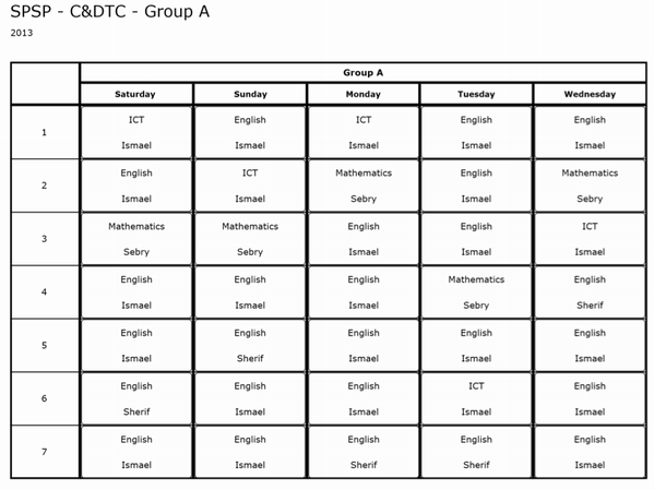 SPSP_CDTC's tweet image. Group A - New Timetable