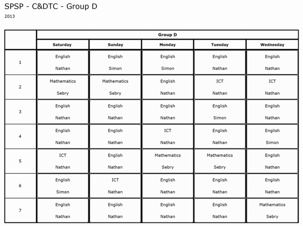 SPSP_CDTC's tweet image. Group D - New timetable