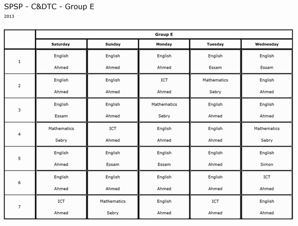 SPSP_CDTC's tweet image. Group E - New Timetable
