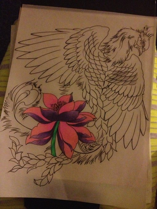 New sketch idea for a tattoo but I wanna do it as a back piece http://t.co/QdiBNhSV