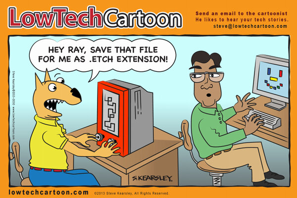 LowTechCartoon's tweet image. How do I save my Etch A Sketch document as .etch file extension?  “Don't shake it” lowtechcartoon.com