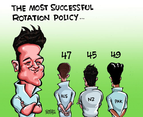 "<a href="/ESPNcricinfo/">ESPNcricinfo</a>: Talking of rotation, the South Africans have a good thing going... es.pn/UlC22U " <a href="/warne888/">Shane Warne Test</a>