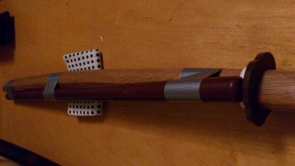firstspear's tweet photo. My home-made suburi bokken :) http://t.co/v6333mdz