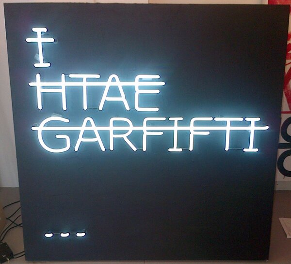 Bash_Wheatley's tweet photo. So finally after getting an electrician in to change the transformer, the wonder work by #Rero works!! #Neon http://t.co/fMUlGKrO