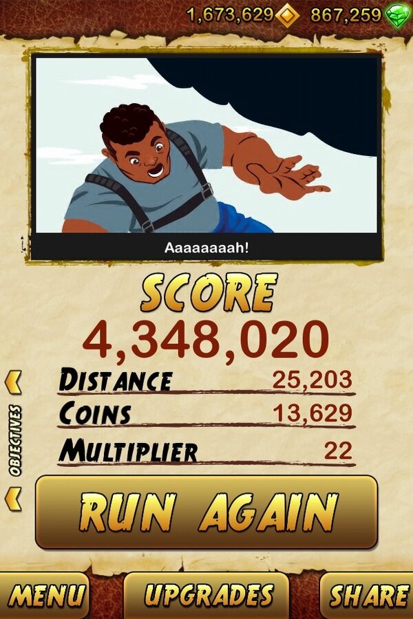 aspeline1203's tweet photo. I got 4348020 points while escaping from a Giant Demon Monkey. Beat that! http://t.co/y2BgabAN http://t.co/8OyRVcju