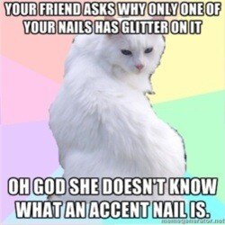 hbryant0722's tweet image. Um... Why is only one of your nails glittered? Duh. It's called an accent nail. #GeezPeople ;) @celizabeth13