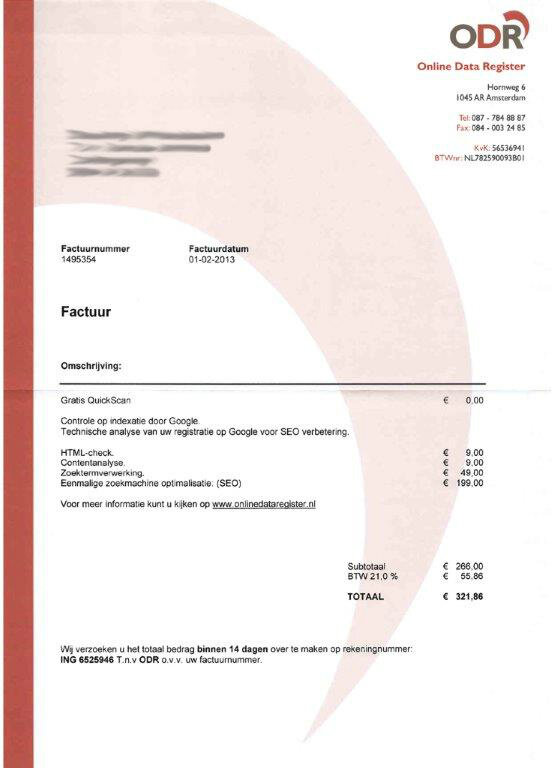 deze kregen we net van een van onze klanten, spookfactuur!! RT
