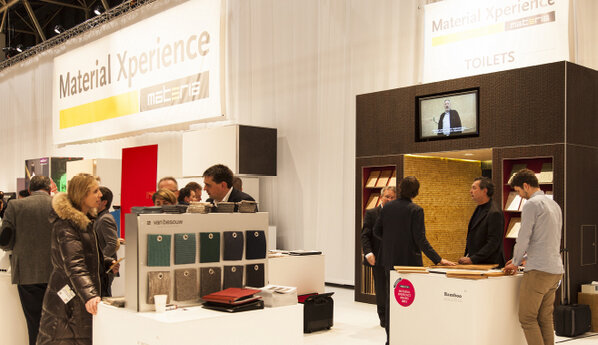 Dag 2 van de @BouwBeurs13 , wij staan met Bamboo Acoustics op de Material Xperience #MX2013