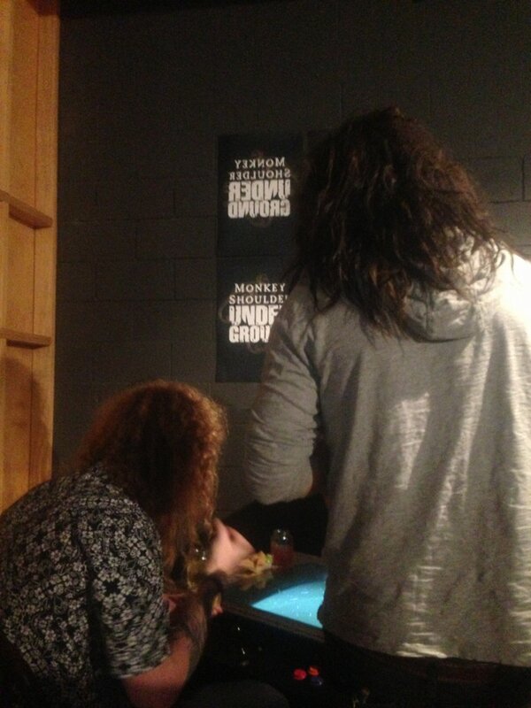 AmyRemeikis's tweet photo. Did I find a DeLorean? Is it the 80s? No. Just hipsters. #monkeyunderground http://t.co/om0jwzQ5