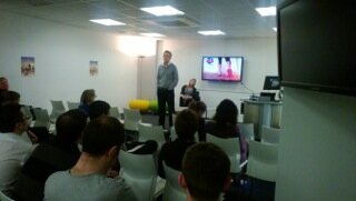MoveGBBath's tweet photo. MoveGB's Rob telling all of Bath about the fitness revolution at the @Bath_Innovation First Tuesday event. @simonbond1 http://t.co/ntBe9mQb