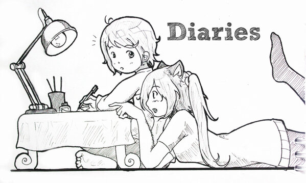 doodling, ngomik ditemenin OC, awww~♥ 