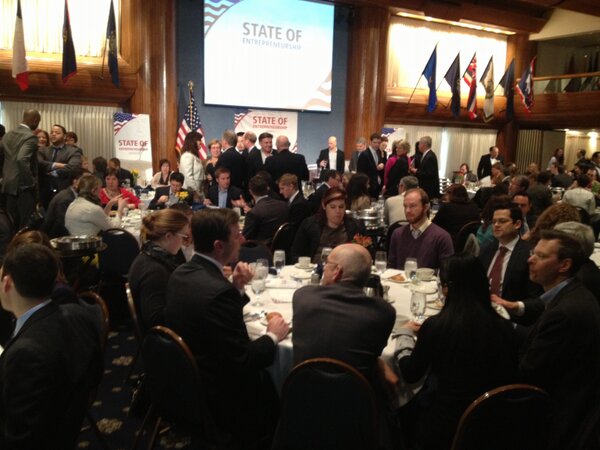 KauffmanFDN's tweet image. Look at all this #networking going on during #SOE2013 lunch. #financegrowth