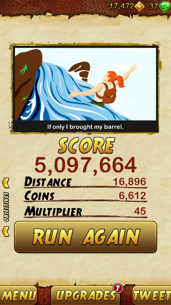 MayOrtaleza's tweet photo. I got 5097664 points while escaping from a Giant Demon Monkey. Beat that! http://t.co/xbdoD86e http://t.co/LQOcM2vv