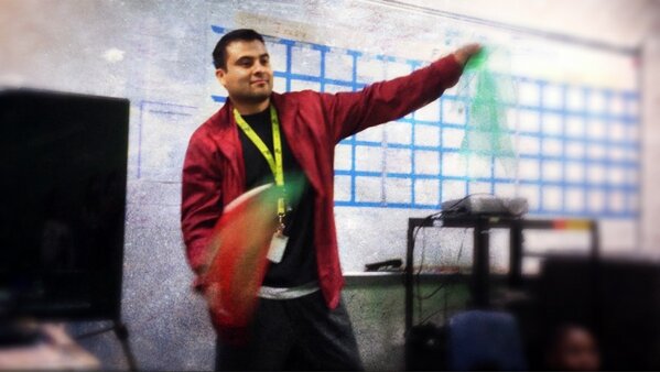 THEFMGILBERT's tweet image. #THEFMGILBERT  Coach on #KGIL modeling handkerchief movements to #Flash song to our Kinder on Morn. Announcements!