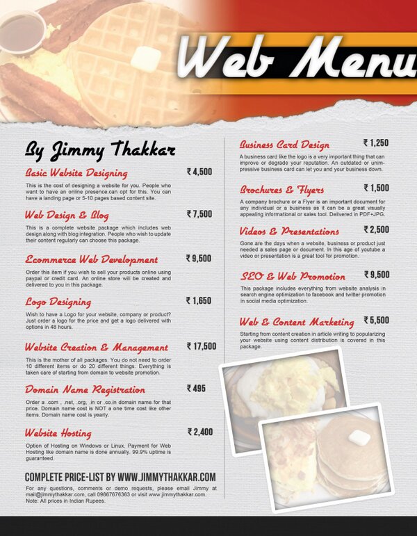 ashishthakkar's tweet image. Don&apos;t go asking around for quotes. View this price list that shows Web design, Graphics &amp;amp; Seo rates for Mumbai, India.