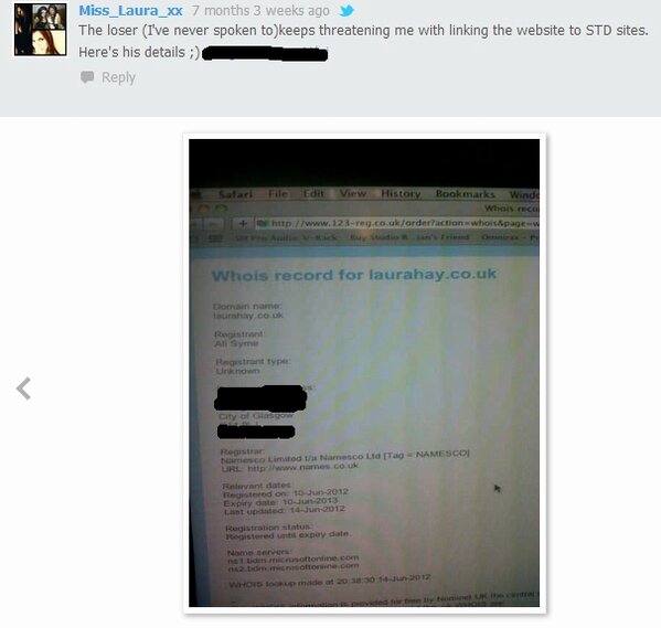 GailPower2012's tweet photo. .@haudyurwheesht could have been worse @NTSI_VoteNo = @alisyme is a #cybercreep who targets women http://t.co/YaCXkWmy http://t.co/tgfOsSwv