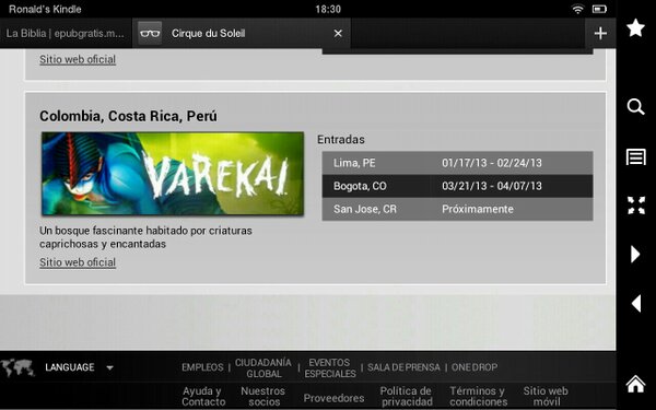 RonaldMurilloG's tweet photo. Cirque du Soleil en Costa Rica, ojo al aviso en la web oficial. http://t.co/VIdgFnWe