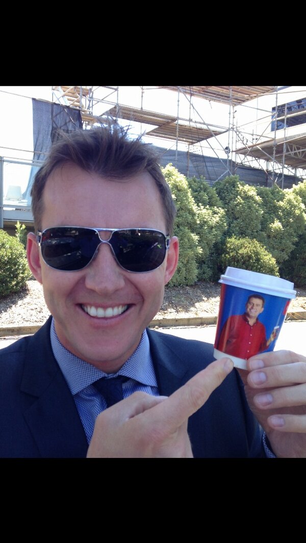BrettLee_58's tweet photo. You know you have made it when you have your own coffee cup. #gotubby http://t.co/f6LTz1G2