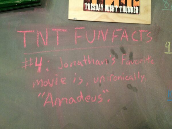 TNTImprov's tweet photo. TNT Fun Fact of the Week!  (This one is actually true!) http://t.co/7yl6Bvex