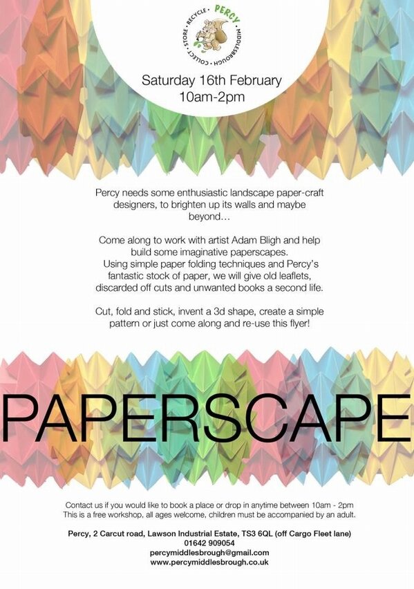 AdamBligh's tweet photo. @mima_dreamers PAPERSCAPE this Saturday at Percy scrap store http://t.co/T7IPWjeS