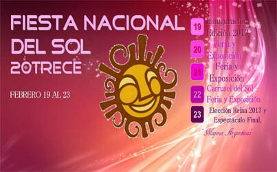 FIESTA NACIONAL DEL SOL del 19 al 23 en San Juan. Con Montaner, Vicentico y Parodi. Info goo.gl/79Nh5