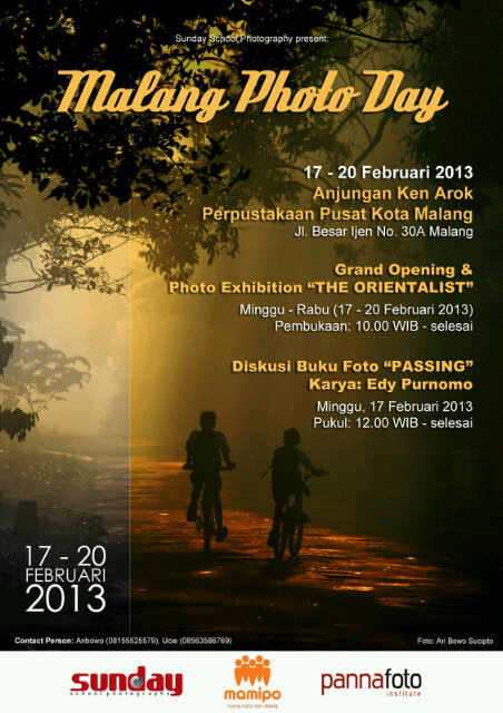 #MalangPhotoDay juga akan ada diskusi Buku Foto "PASSING" karya @edypurnomo_pix. Minggu, 12.00 WIB, 17 FEB 13.