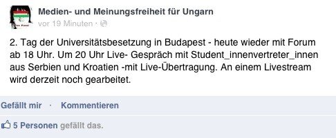 dieNagashi's tweet image. 2.Tag der #Unibesetzung in #Budapest #Ungarn #unibrennt