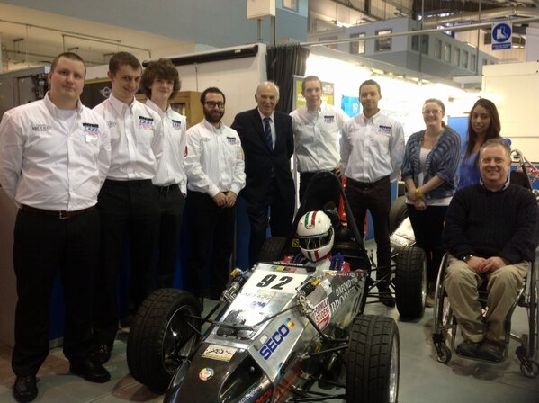 Vince Cable meets the UK's leading Formula Student team at Oxford Brookes University