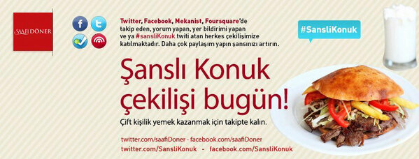 Bugün <a href="/sanslikonuk/">Şanslı Konuk</a> günü! Takip edin, yorum yapın, yerinizi bildirin #sanslikonuk siz olun...