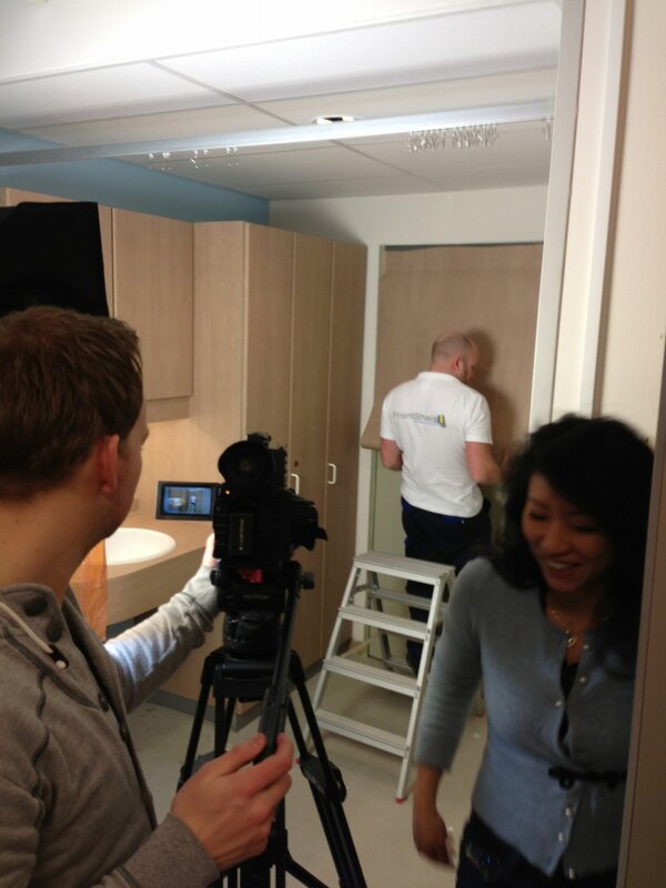 Vandaag video opnames, restylen met renovatie folie Amphia ziekenhuis !