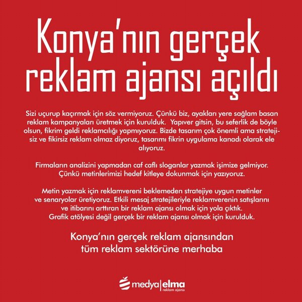 Konya'nın gerçek reklam ajansı açıldı!!