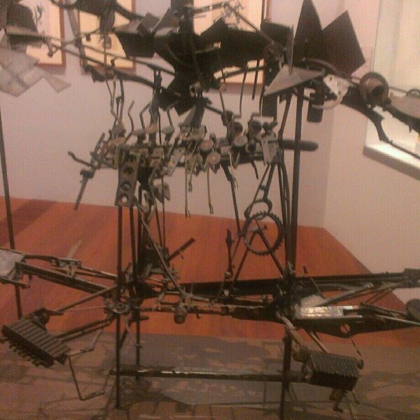 c_tesselaar's tweet photo. Made with old type writers and calculators #visarts13 #captivating #ngv http://t.co/g7m6mSFE