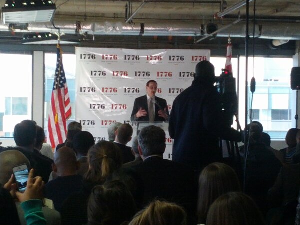 .@mayorvincegray speaking at 1776 launch event.