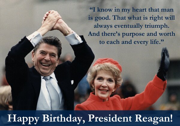 MicheleBachmann's tweet photo. Today is the late, great President Reagan’s birthday. RT if you’d like to return to the vision he had for America. http://t.co/mLM8WFpN