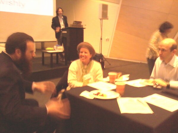 greendoula's tweet photo. At #givejewishly w @gardeninc770! Had the privilege of intoducing 2 #sf #jewish #pr greats @moshelanger &amp; @bluestarpr:) http://t.co/VrrVsJ3F