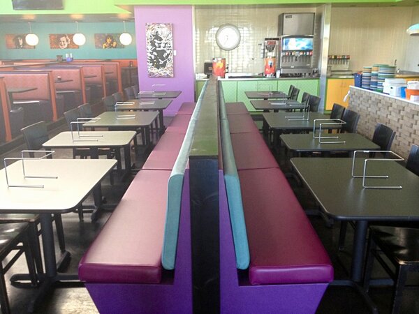 ShroomingWRGA's tweet photo. New 22 ft booth and tables!!! 
We will reupholster the rest of booths on Monday! http://t.co/3Zb86vHJ
