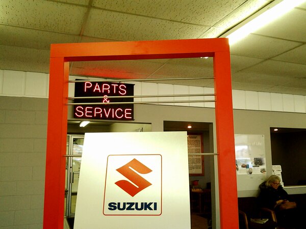 SuzukiAuto's tweet photo. Quick visit to @MickyTao at M&amp;M Suzuki in #Kalamazoo! Making friends behind the wheel: the only way to roll. #WayofLife http://t.co/BC6rTR33