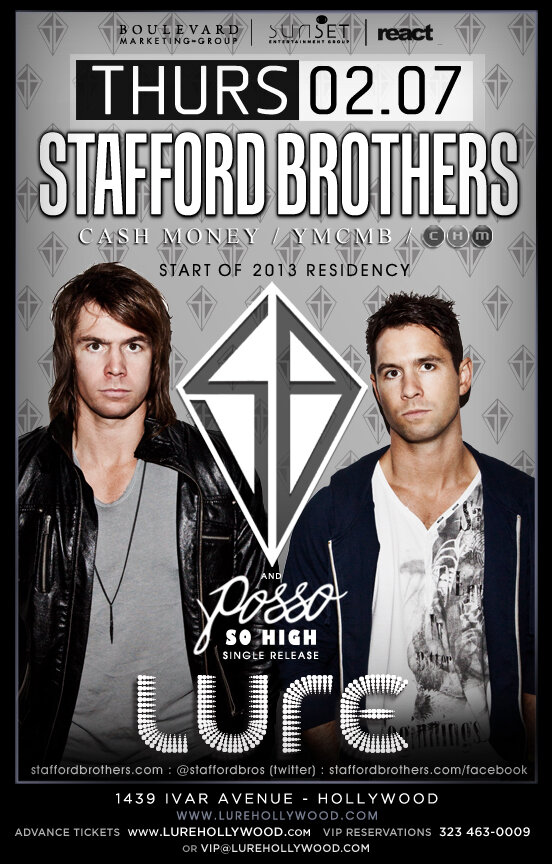 LureHollywood's tweet photo. And big thanks to @LilTunechi for the shoutout on Sirius about @staffordbros show tomorrow night!! #Weezy #YMCMB http://t.co/4ZaRwF5D