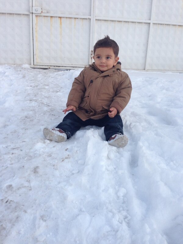 Tosunumla kar keyfi yaptık.