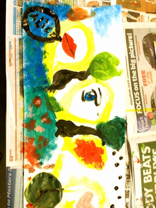 SamiRovtar's tweet photo. Inspired by alice in wonderland. Exploring color in art#visarts13 http://t.co/WFjUov3K