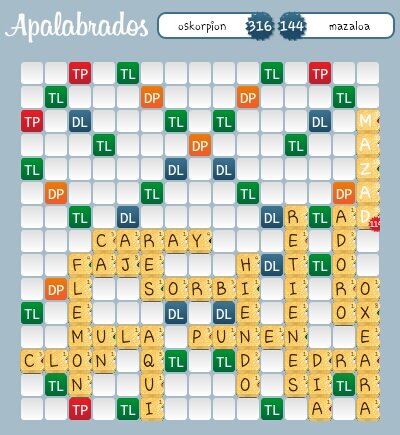 oskorpion's tweet photo. oskorpion jugó 'MAZAD', 'AD' por 114 puntos contra mazaloa @Apalabrados #EtermaxGames http://t.co/tVvkrOb4