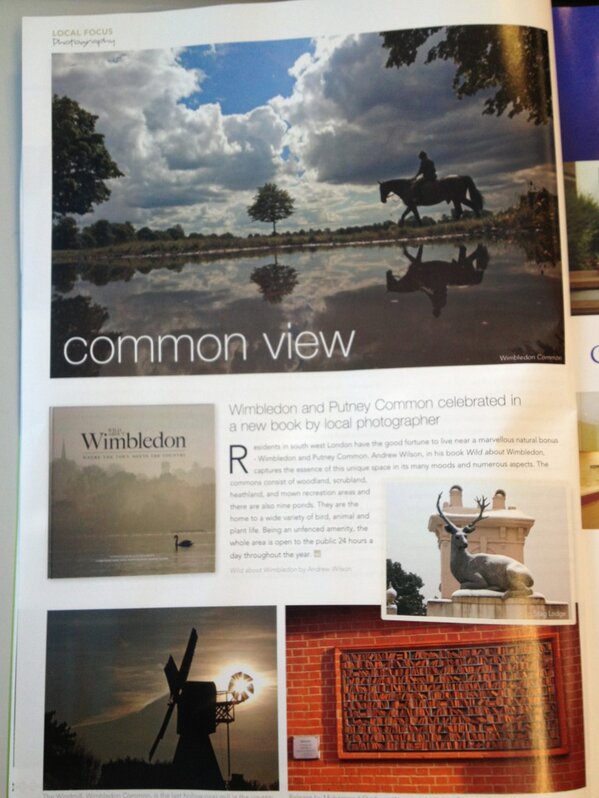TheWimbledonWay's tweet photo. Just came across an article in @timeandleisure about Wild About Wimbledon! It's a great book and we feature in it! http://t.co/MuzqHHQv