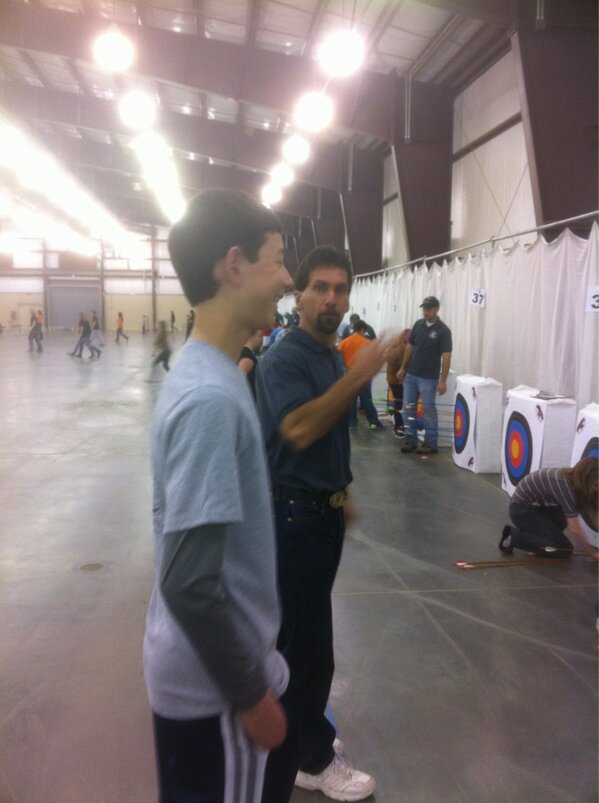 OKWildlifeDept's tweet photo. Jeff Pennington loves to visit with young archers! #OKNASP http://t.co/QW7jIRGA