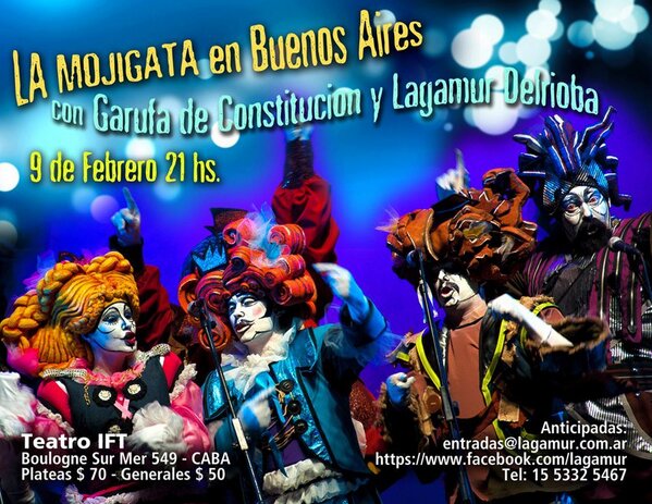 MurgaLaMojigata's tweet photo. Nos vamos al Teatro IFT de Buenos Aires, 9 de febrero 21hs. Tenes tu entrada? http://t.co/aXzqb7wQ