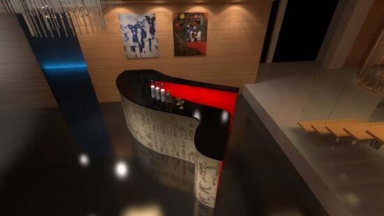 SpoilMeRotten's tweet photo. Christian Louboutin designs exclusive cocktail bar for Grey Goose in the shape of a stilleto! http://t.co/D5hntDrK