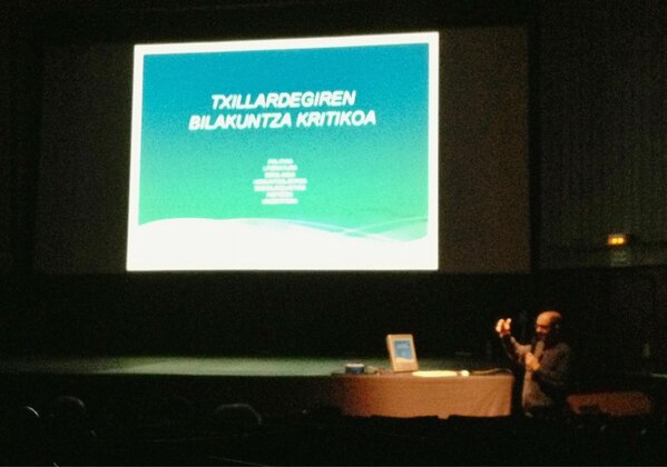 Txillardegik hainbat arlotan egin zuen ekarpenaz ari da solasean Ander Iturriotz Modelo aretoan, #solasean ekimenean