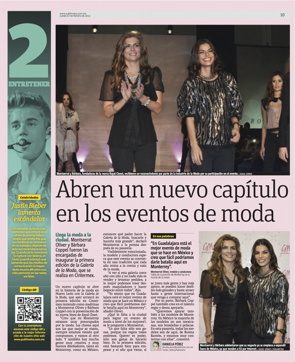 Montserrat33's tweet photo. RT @rosinaramon: Felicidades! @Montserrat33 @RoyalCloset1  en @PublimetroMX @GaleriadelaModa #RRmodels @cintermexmty http://t.co/Ct5h9WYt