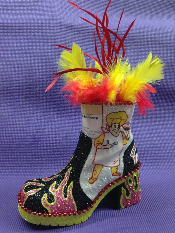 Happy parading ladies! Love our @KreweOfMuses shoe that was hand delivered! #nola #mardigras tribute <a href="/HubigsPies/">Hubig's Pies</a>
